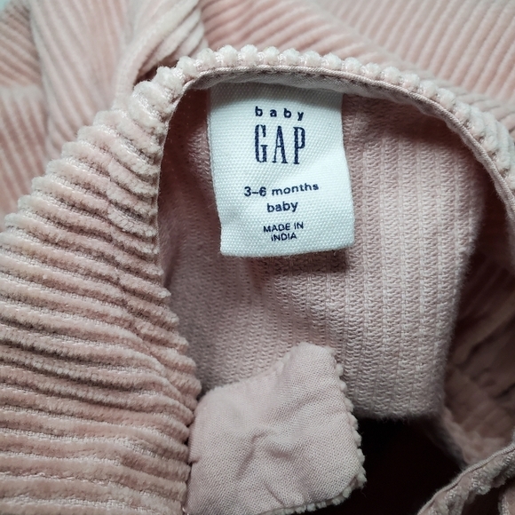 Baby Gap Corduroy Dress Pink Sz 3-6M Bow - Picture 5 of 5